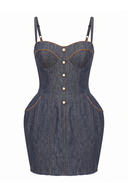 SCULPT DENIM DRESS SCULPT DENIM DRESS