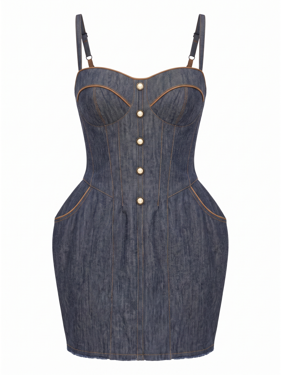 SCULPT DENIM DRESS