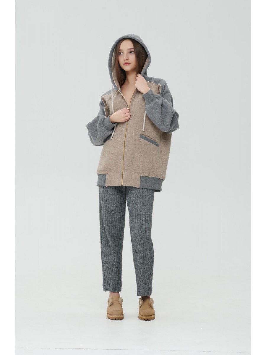 VINTAGE WOOL GREY HODIE