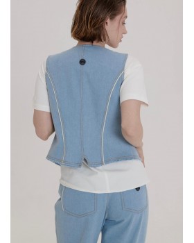 DENIM GILET SKY BLUE DENIM GILET SKY BLUE