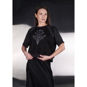 TREE OF LIFE BLOUSE BLACK TREE OF LIFE BLOUSE BLACK