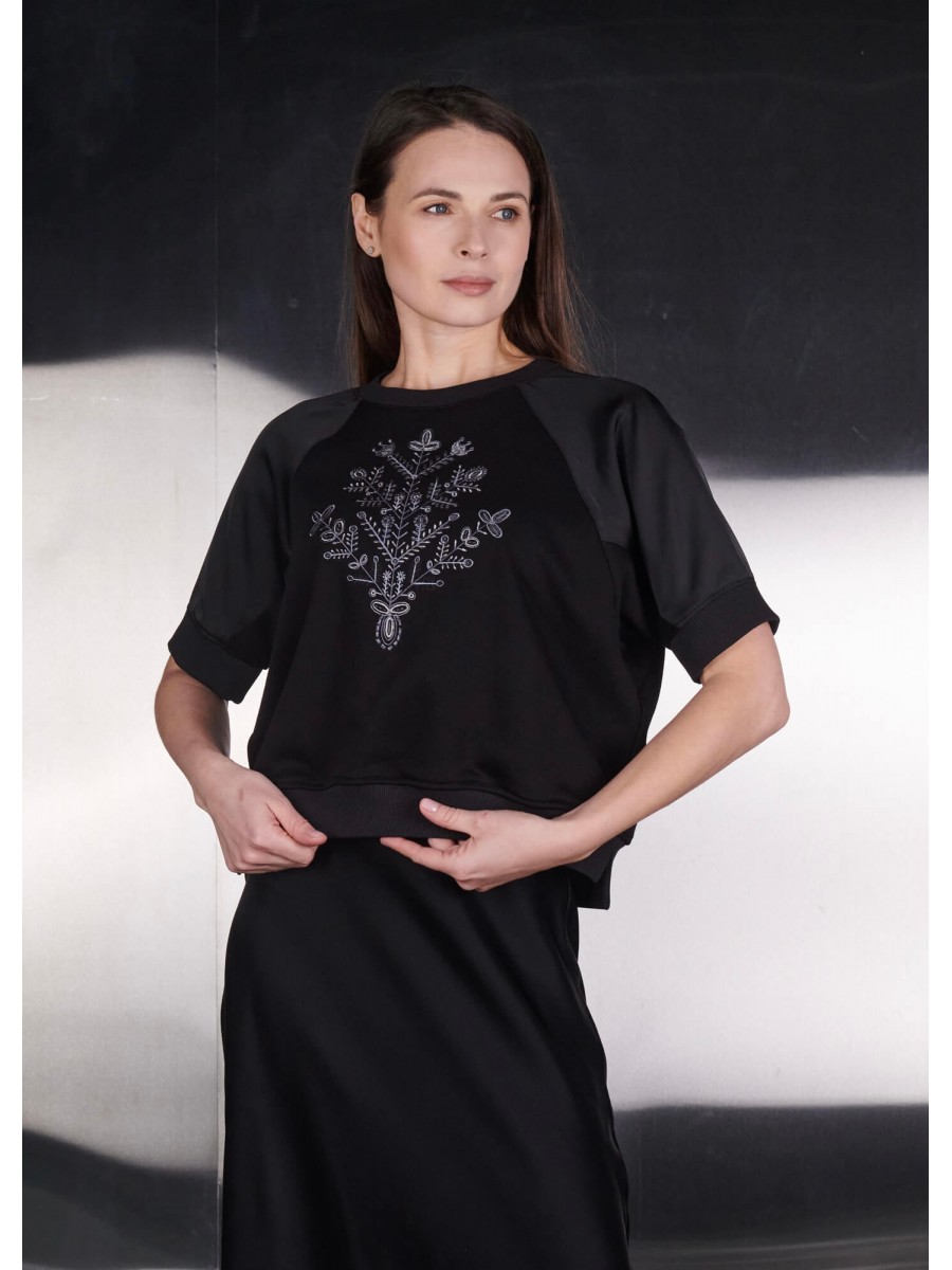 TREE OF LIFE BLOUSE BLACK TREE OF LIFE BLOUSE BLACK