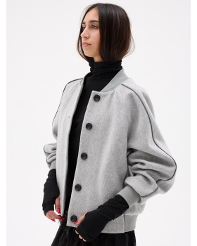 WOOL BOMBER GREY WOOL BOMBER GREY