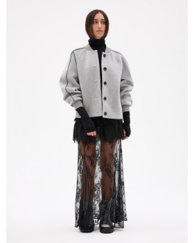 WOOL BOMBER GREY WOOL BOMBER GREY
