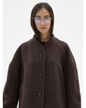 WOOL COAT-BOMBER CHOCO WOOL COAT-BOMBER CHOCO