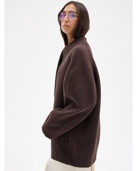 WOOL COAT-BOMBER CHOCO WOOL COAT-BOMBER CHOCO