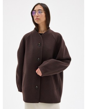 WOOL COAT-BOMBER CHOCO WOOL COAT-BOMBER CHOCO