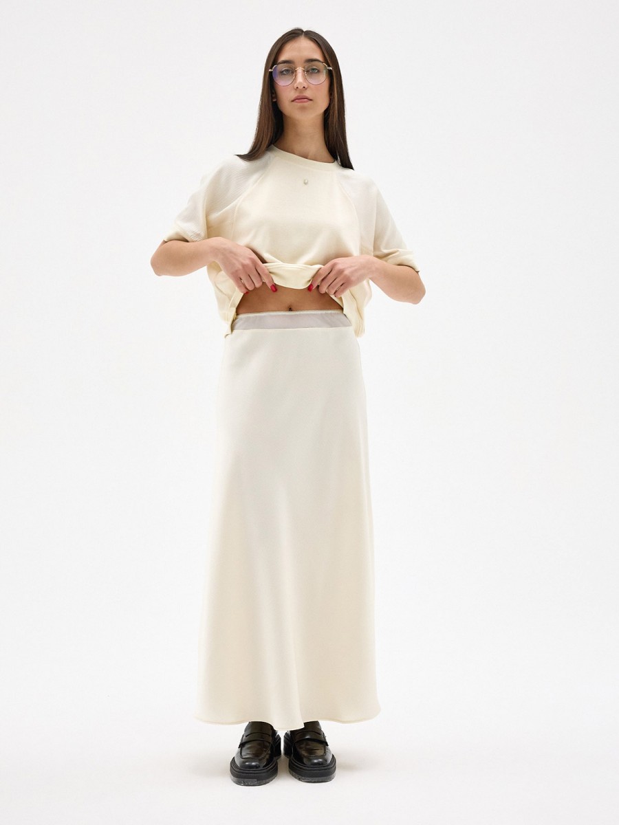 SKIRT SILK PEARL