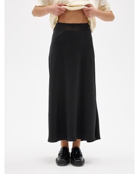 SKIRT BLACK SILK