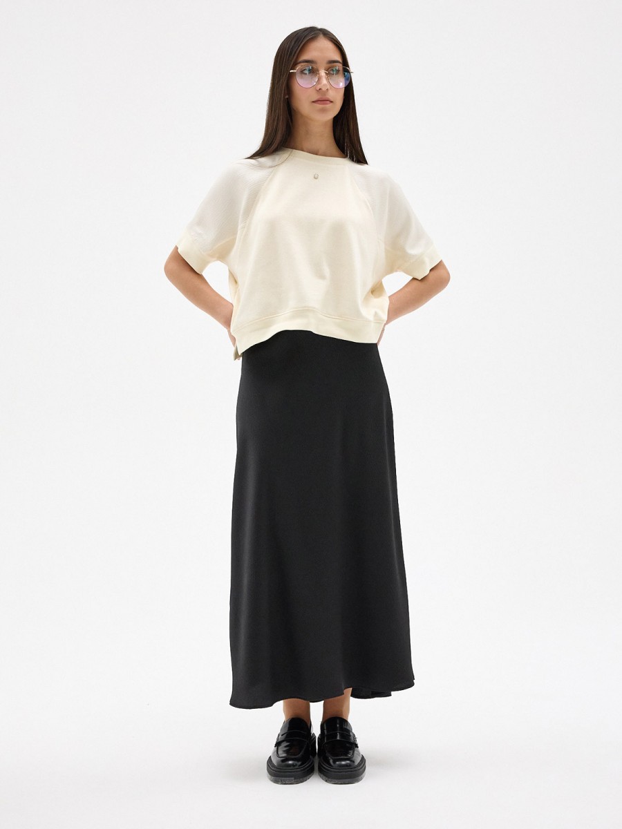 SKIRT BLACK SILK
