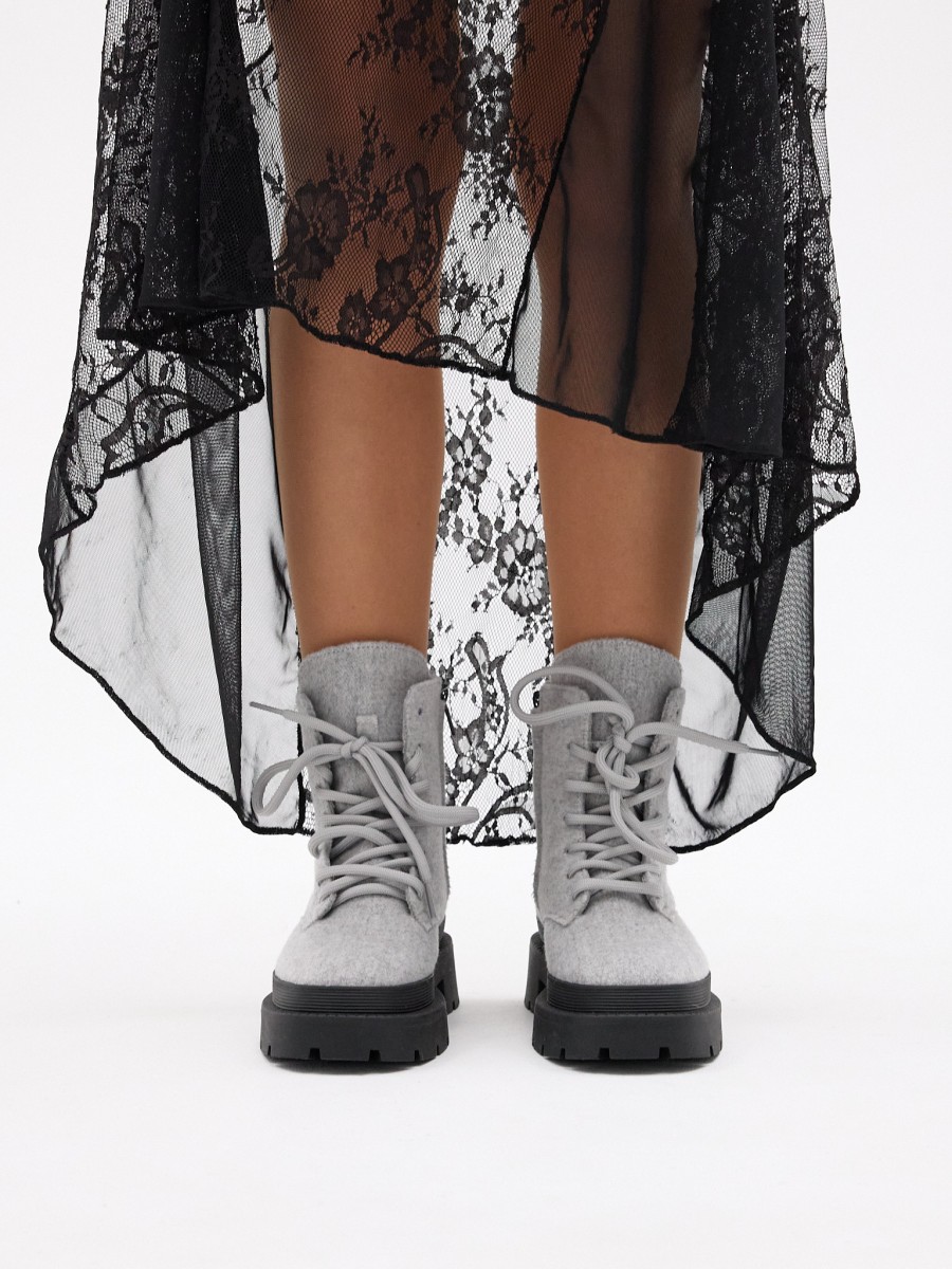 WOOL BOOTS GREY