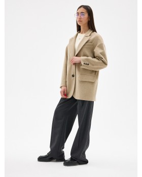 MINI COAT-JACKET WOOL BEIGE MINI COAT-JACKET WOOL BEIGE