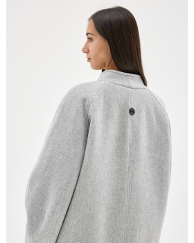 WOOL COAT-BOMBER SKY GREY WOOL COAT-BOMBER SKY GREY