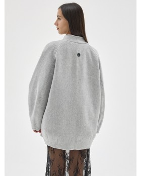 WOOL COAT-BOMBER SKY GREY WOOL COAT-BOMBER SKY GREY