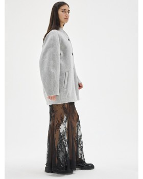 WOOL COAT-BOMBER SKY GREY WOOL COAT-BOMBER SKY GREY