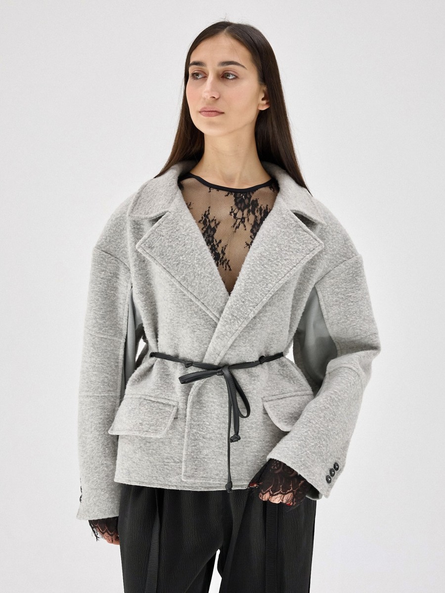 TRENCH -BOMBER GREY TRENCH -BOMBER GREY