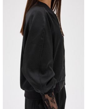 BOMBER SILK BLACK SICILY BOMBER SILK BLACK SICILY