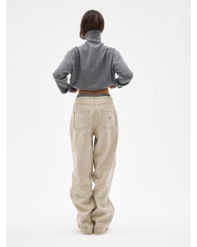 FREE PANTS BEIGE LINO WOOL FREE PANTS BEIGE LINO WOOL