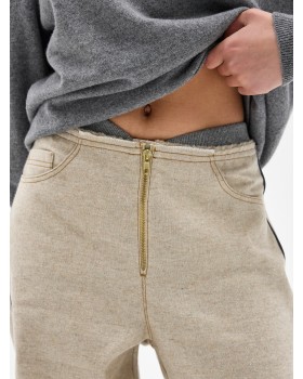 FREE PANTS BEIGE LINO WOOL FREE PANTS BEIGE LINO WOOL