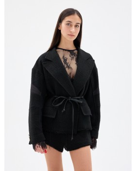 TRENCH -BOMBER TWID BLACK