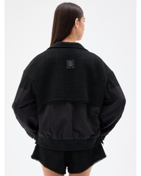 TRENCH -BOMBER TWID BLACK