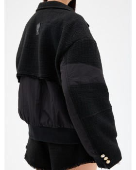 TRENCH -BOMBER TWID BLACK